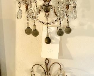 Stunning pair of 1920s- 30s Italian art glass sconces