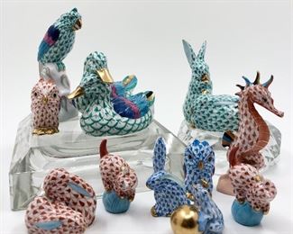 Herend mini wildlife and sea creatures. 