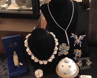 Hattie Carnegie, Crown Trifari,  sterling bumblebees, Coro Craft sterling and more. 