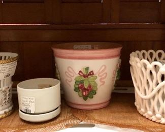 Italian pottery planters