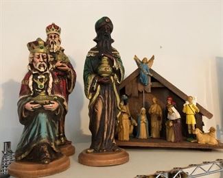 Vintage papier-mâché three Wiseman, Japan, excellent condition