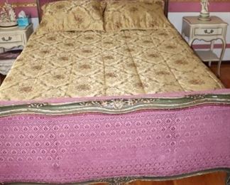 Venetian Rococo Style Carved and Painted Bed