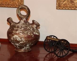 Pottery Vessel and cannon