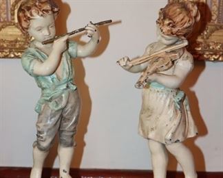 Girl and Boy playing instruments