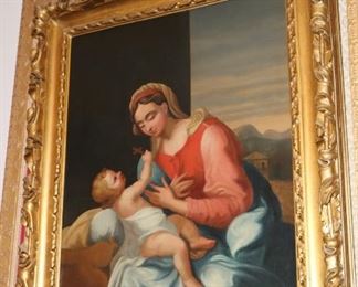 19th century Mother and Child- oil on canvas