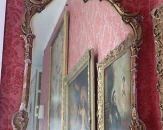 18th century giltwood mirror