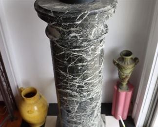 Marble Pedestal, Pottery and Porcelain
