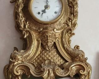 19th c. Brass Mantle Clock