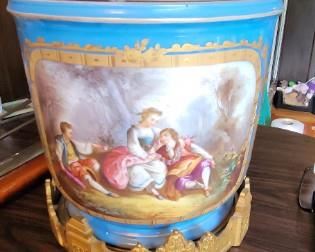 Sevres Painted Porcelain Jardiniere