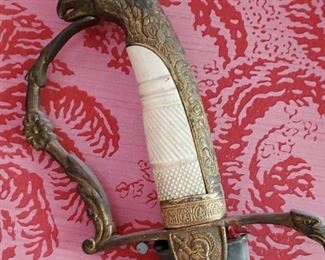 Circa 1800-1840  American Eagle Pommel Sword