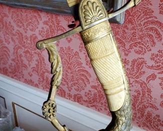 Circa 1800-1840  American Eagle Pommel Sword