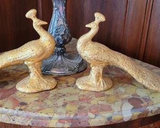 Pair of Porcelain Peacocks