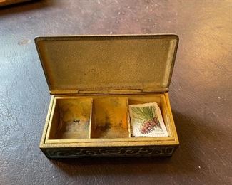 Antique Tiffany Studios Bronze Stamp Box #802 (Early 1900’s)
