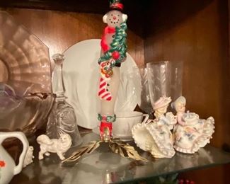 Christmas & glass + collectibles