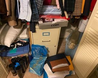 File cabinet & closet items