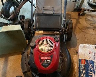 Craftsman 6.5 - 22” mower inside storage shed