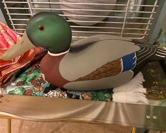 Painted wooden duck