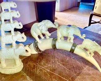 Resin elephant collectibles