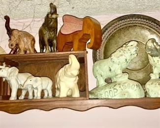 Vast vintage elephant figure collection