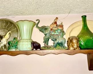 Vast elephant figure collection, misc. antiques & collectibles