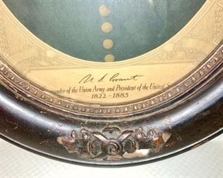  Antique Ulysses S. Grant print close up