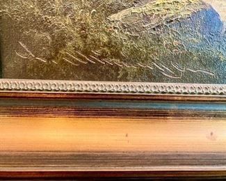 Signature on all 3 vintage scenic paintings