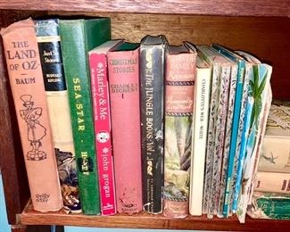Vintage books, "The Land of Oz", "Swiss Family Robinson", plus many more