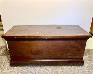Antique wooden trunk, great storage!