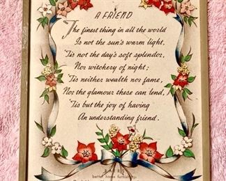 Advertising friend plaque