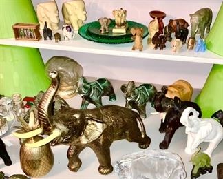 Large collection of elephants