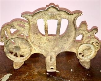 back view of cast iron wagon/coach