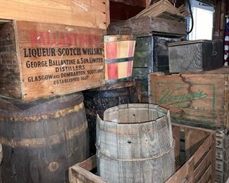 Advertising wooden boxes, crates, barrels, etc.