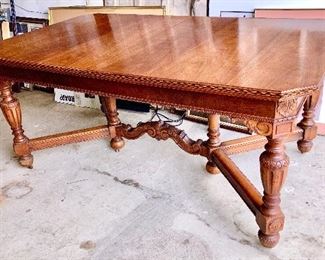 Antique table with 6 chairs (to be sold as part of a 4 piece set)