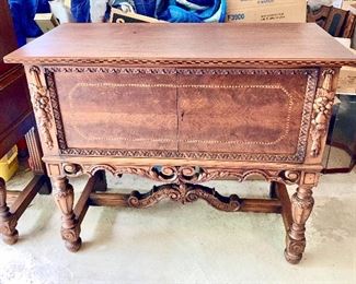 Antique short buffet (to be sold as part of a 4 piece set)