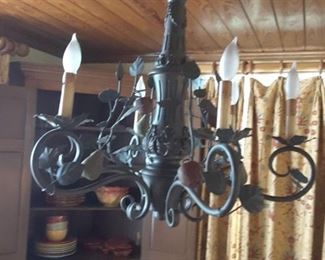 This beautiful light fixture & others will be offered for sale.