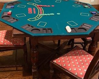 Portable poker table