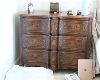 French style three drawer chest