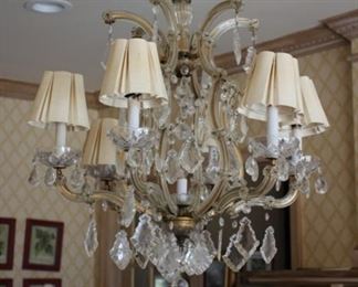 Crystal & beaded chandelier