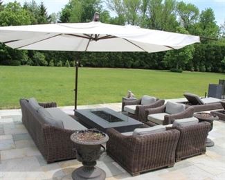 Restoration Hardware patio furniture (fire pit & planters are NOT for sale)