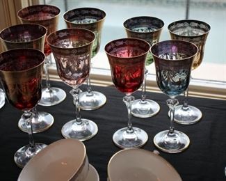 Arte Italica colored wine glasses