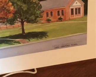 SIGNED/NUMBERED "PARK ST. SCHOOL - DONNA LEE LOFLIN SCHOOL" BY CATHY CRANFORD FUTRAL, 28/200