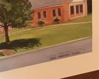 SIGNED/NUMBERED "PARK ST. SCHOOL - DONNA LEE LOFLIN SCHOOL" BY CATHY CRANFORD FUTRAL, 29/200