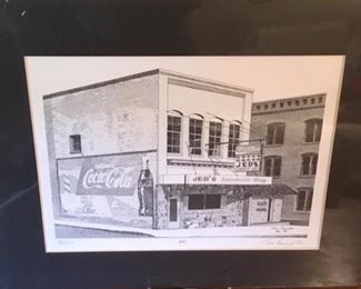 SIGNED/NUMBERED PEN & INK WATERCOLOR "JED'S" BY R.T. (TOM) HOWARD, 86/552 1986