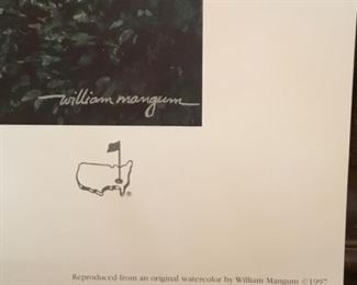 S/N WILLIAM MANGUM PRINT "AZALEA - 13th GREEN, AUGUSTA NATIONAL GOLF CLUB", 81/950, 1997