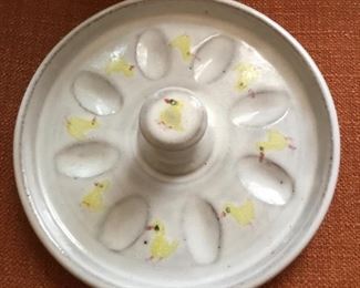 NC POTTERY EGG PLATE