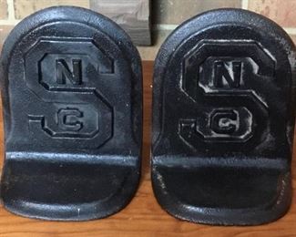 ANTIQUE NC STATE CAST IRON BOOKENDS