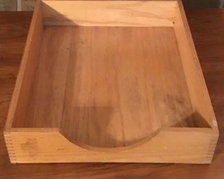 DOVE TAILED WOODEN DESK TRAY