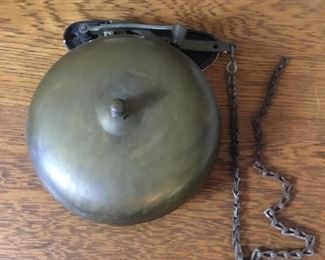 ANTIQUE BRASS "BEVIN" SCHOOL or BOXING RING BELL