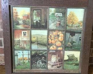 PRIMITIVE FRAMED 12-PANEL ART