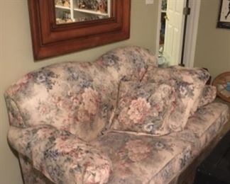 Comfy floral loveseat by Smith Brothers (Berne, IN), about 60"